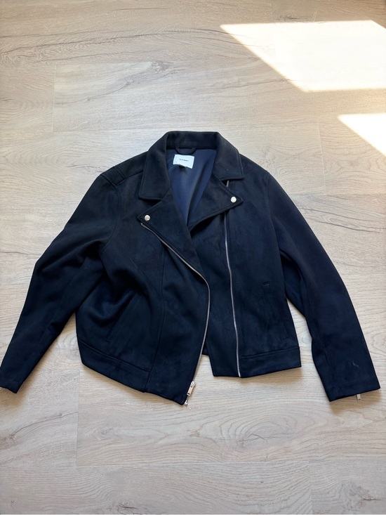 Old Navy Jackets & Blazers - Old Navy Black Faux Suede Moto Jacket Sz XL